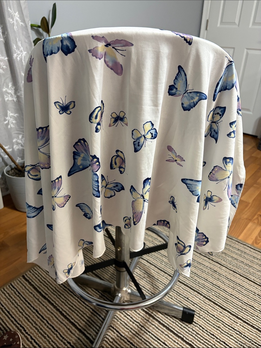 Swimsuits For All White Butterfly Print Swim Coverup